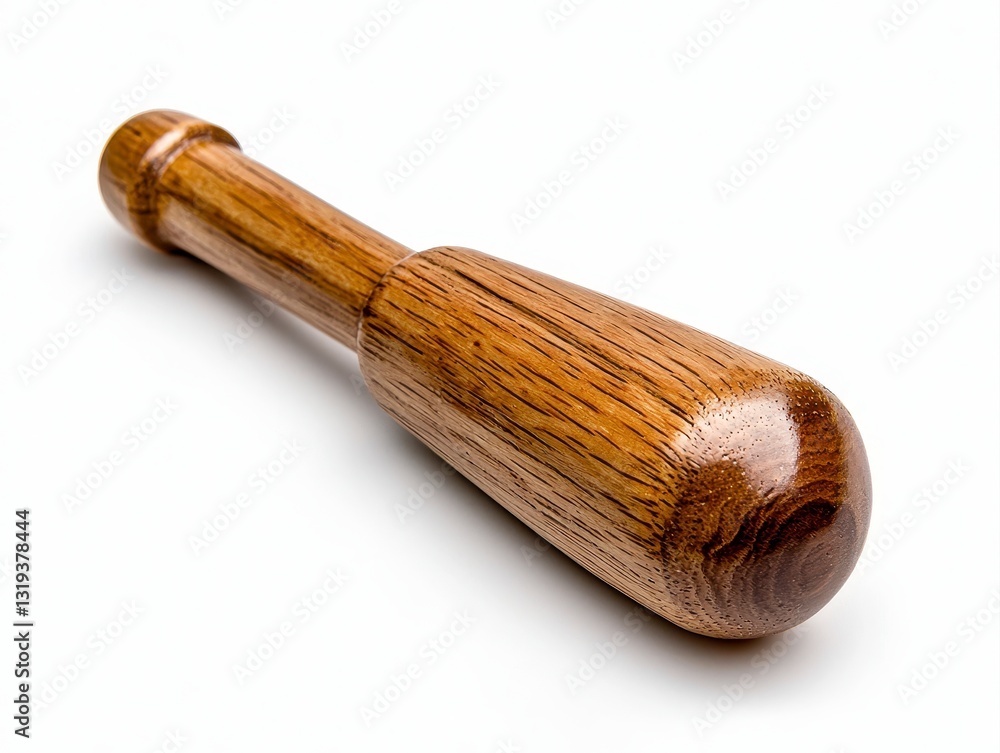 A sturdy wooden handle designed for toy instruments offering comfort and control during children?s playtime activities A sturdy wooden handle designed for toy instruments offering comfort and control during children?s playtime activities
