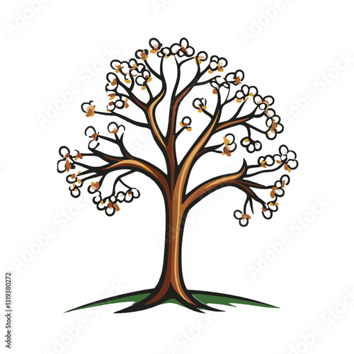 Tree cartoon vector illustration 
