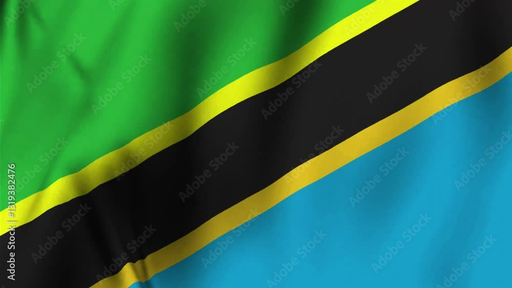 Tanzania waving flag. background and texture. Tanzania waving flag. background and texture.