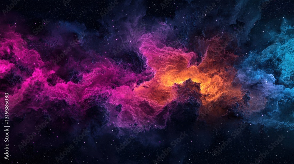 Vivid cosmic cloudscape deep space digital art nebula environment wide angle abstract creative concepts Vivid cosmic cloudscape deep space digital art nebula environment wide angle abstract creative concepts