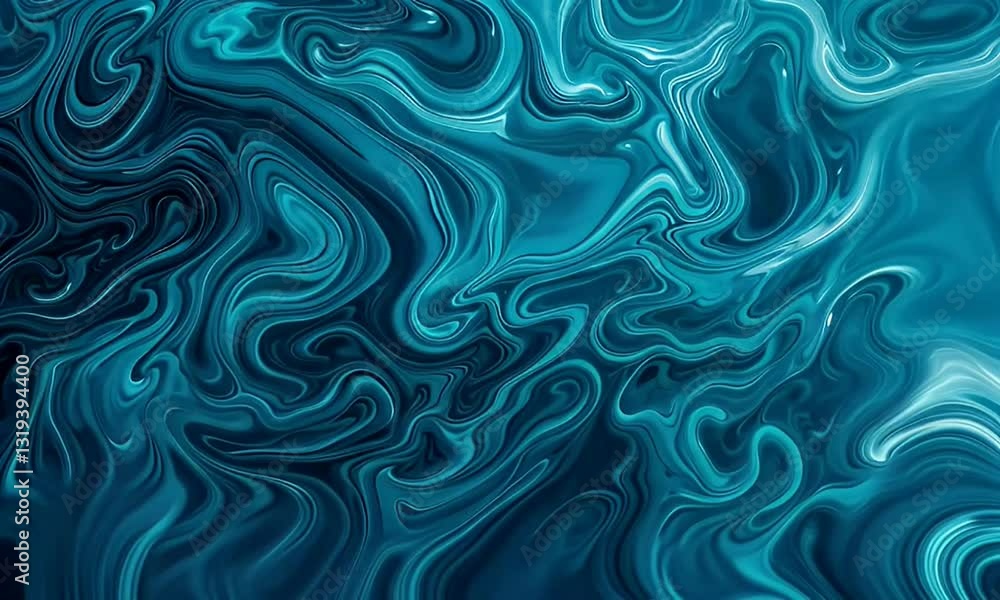 Teal Blue Abstract Swirl Texture Background with Liquid Marble Effect and Fluid Art Pattern Design in a Contemporary Style Teal Blue Abstract Swirl Texture Background with Liquid Marble Effect and Fluid Art Pattern Design in a Contemporary Style