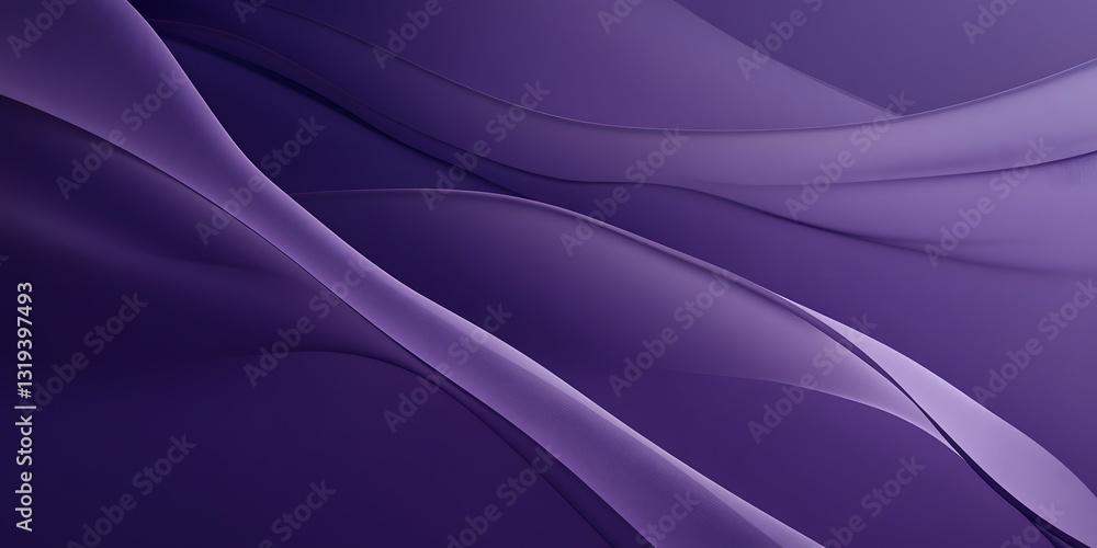 Obraz premium Flowing Purple Abstraction: A mesmerizing abstract design with flowing, undulating lines in shades of purple, creating a sense of movement, elegance, and depth.