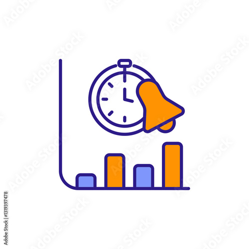 Alarm Clock Icon Symbolizing Critical Trading Timings, Market Alerts, and Opportunity Tracking.