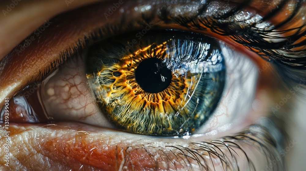 Hyperrealistic human eye reflecting a universe gigapixel scale artistic photography macro environment detailed view surreal concept Hyperrealistic human eye reflecting a universe gigapixel scale artistic photography macro environment detailed view surreal concept