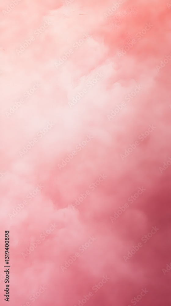 Obraz premium Abstract Pink Cloudscape: A dreamy and artistic cloudscape with a captivating gradient of soft pink hues, evoking feelings of serenity and tranquility. 
