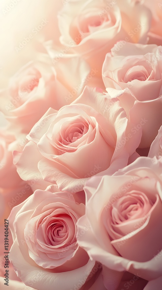 A bouquet of Soft-Hued Roses: Delicate, soft-hued roses bloom, their petals unfurling in a display of floral elegance and romance, illuminated by soft, diffused light. A bouquet of Soft-Hued Roses: Delicate, soft-hued roses bloom, their petals unfurling in a display of floral elegance and romance, illuminated by soft, diffused light.