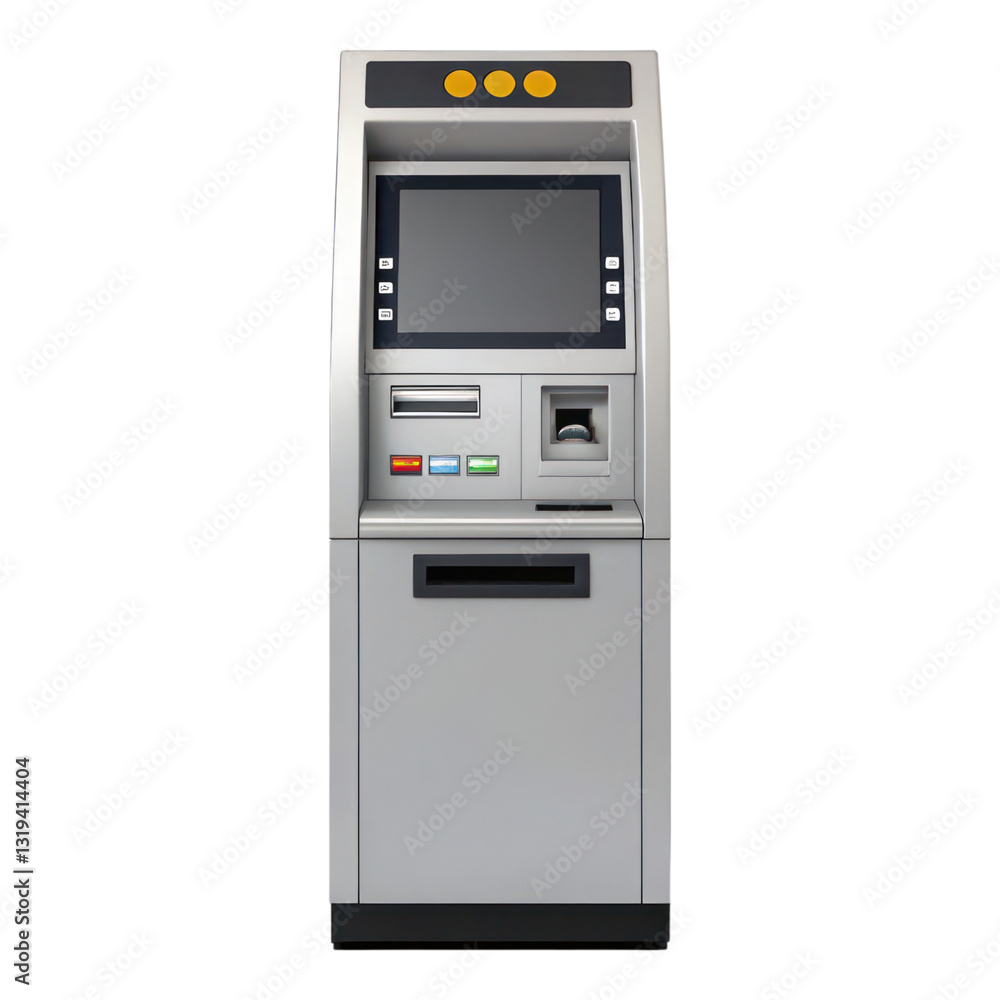 Automated teller machine designed for cryptocurrency transactions, sleek and modern Automated teller machine designed for cryptocurrency transactions, sleek and modern