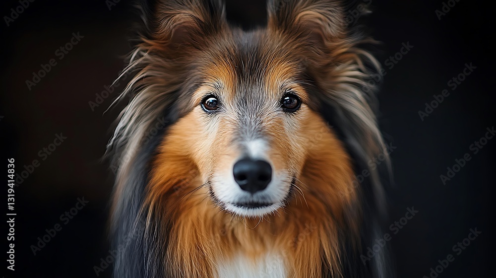 Fototapeta premium Adorable Longhaired Dog Portrait