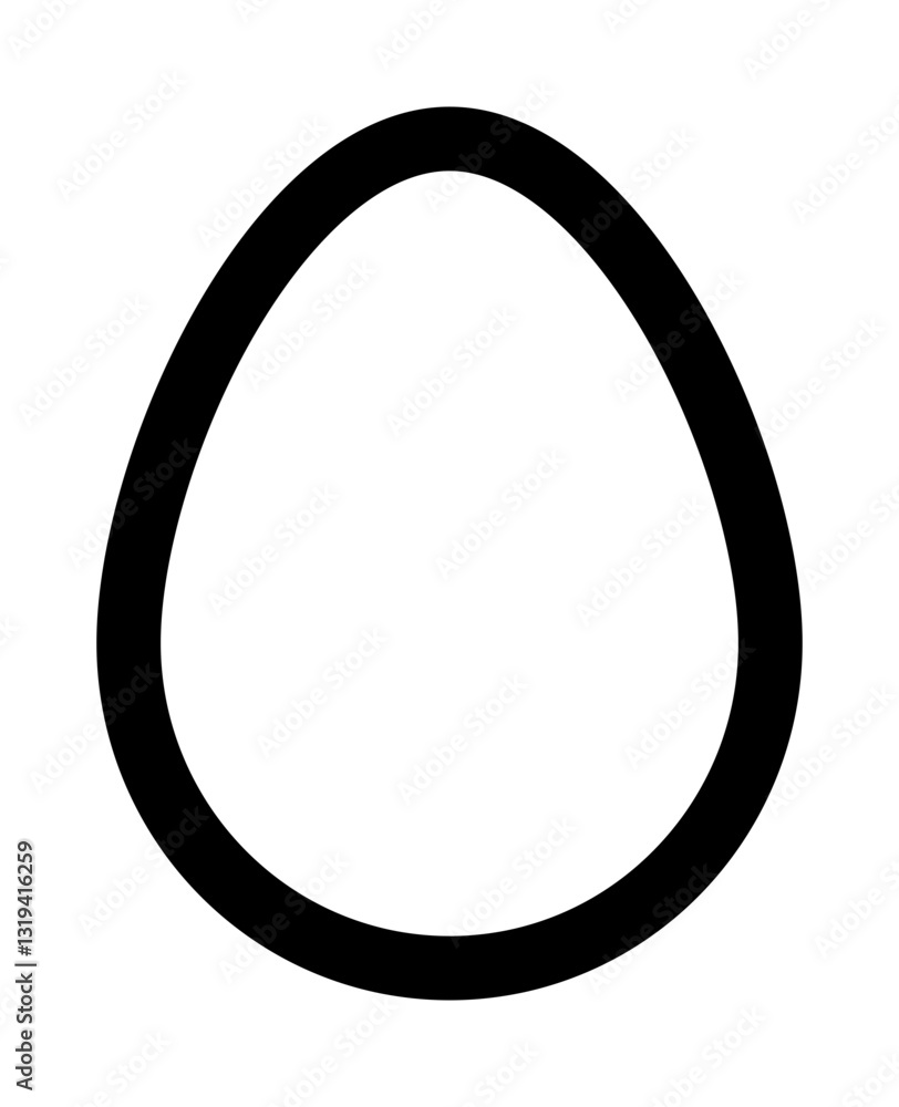vector icon of a simple egg shape. vector icon of a simple egg shape.