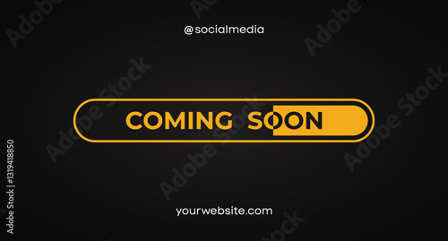 coming soon loading bar social media post design banner trendy template