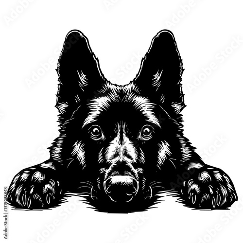 German Shepherd Dog SVG Bundle, Pet Lover Digital Download, Laser Engraving, Sublimation Printable, Police Dog K-9 Cricut Cut File Png DXF