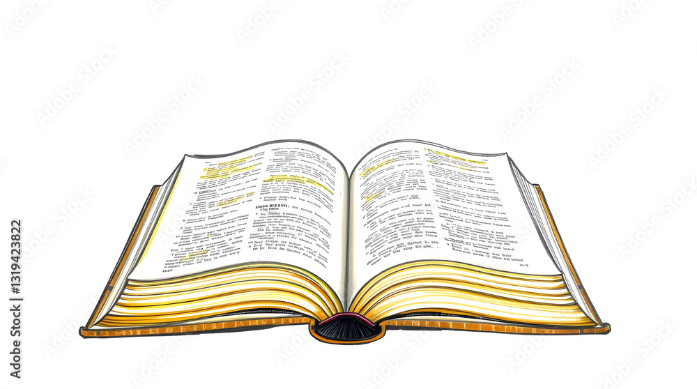 Obraz premium Bible with golden pages