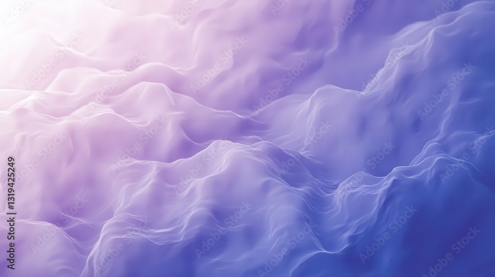 Obraz premium Abstract Flowing Purple and Blue Fabric with Glitter