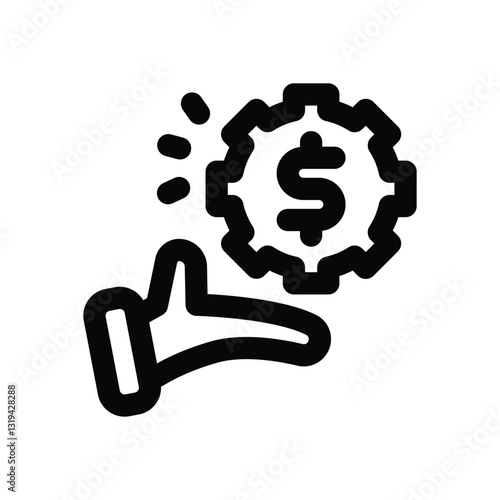 budget management line icon. Clean and minimalist vector icon for websites, mobile apps, presentations, and logos. Fully scalable and customizable for any project.