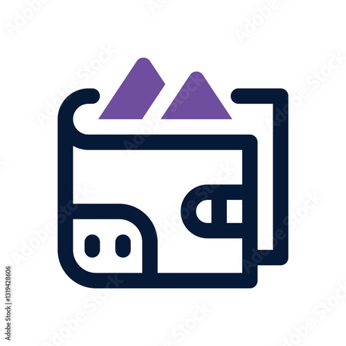 wallet dual tone icon. Sleek and modern vector icon for websites, mobile apps, marketing materials, and corporate design. Fully scalable and ready to use.