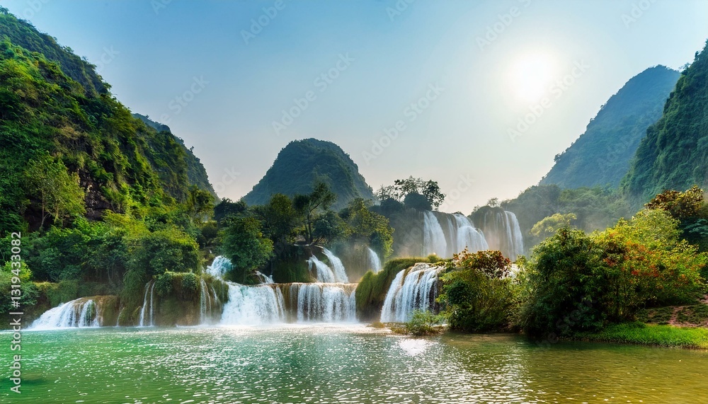 Fototapeta premium waterfall in the mountains