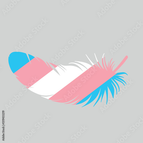 feathers with the colors of the flags of the LGBTI community