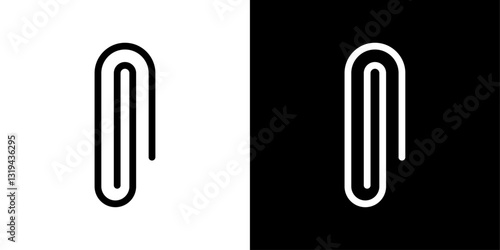 Attachment clip icons in black and white colors