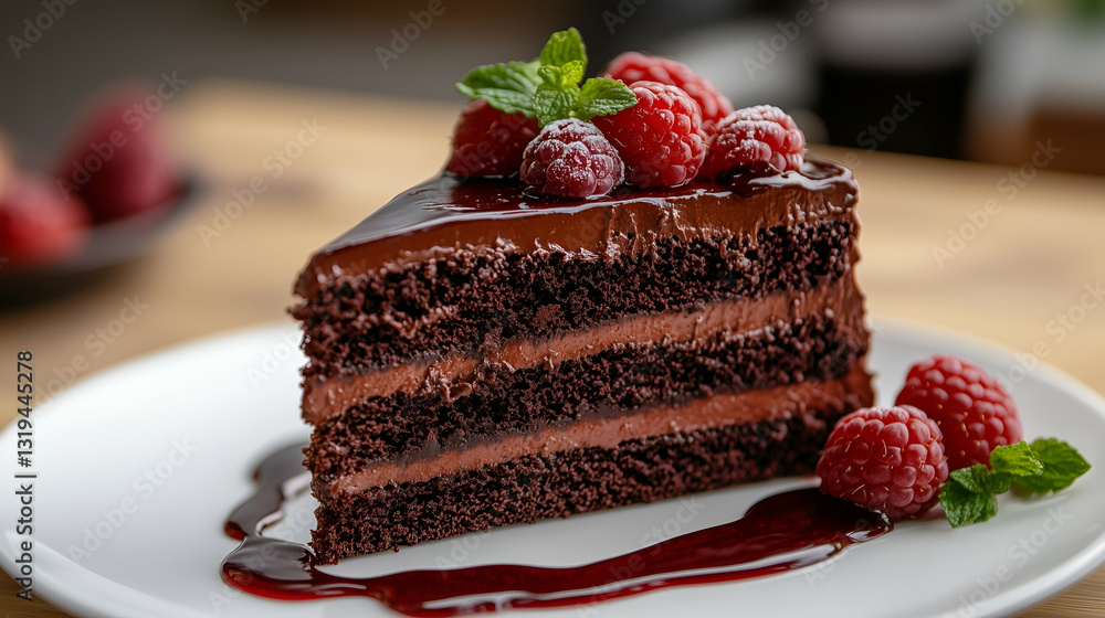 Chocolate raspberry cake