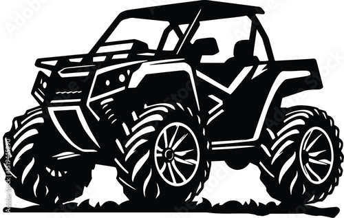 ATV quad wheeler - ATV quad bike, motocross silhouette, design, art, illustration