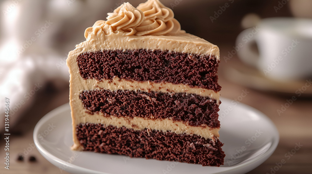 Chocolate cake with caramel frosting