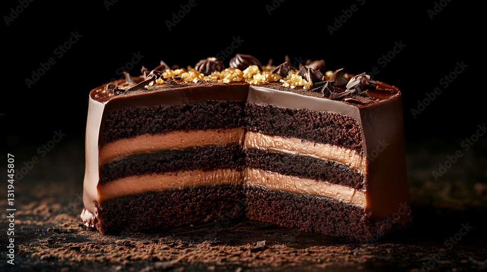 Chocolate cake with ganache
