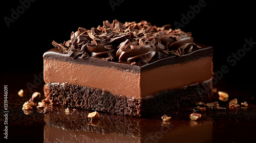 Obraz na płótnie Chocolate mousse cake w salonie