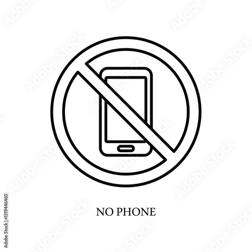 Icon a no phone, isolated against a clean background.