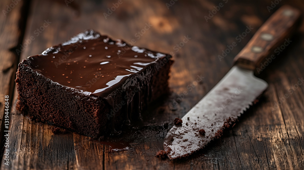 Chocolate cake with glossy ganache