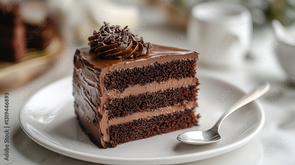 Chocolate layer cake with frosting
