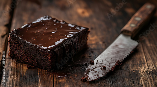 Obraz na płótnie Chocolate cake with glossy ganache w salonie