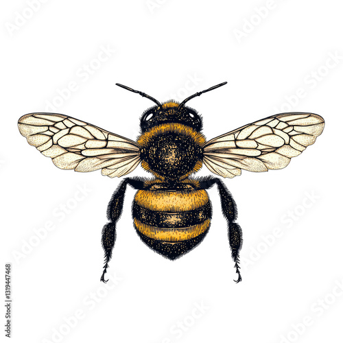 Obraz na płótnie bumblebee animal insect on transparent background w salonie