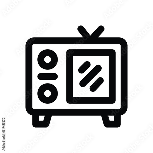 television line icon. Clean and minimalist vector icon for websites, mobile apps, presentations, and logos. Fully scalable and customizable for any project.