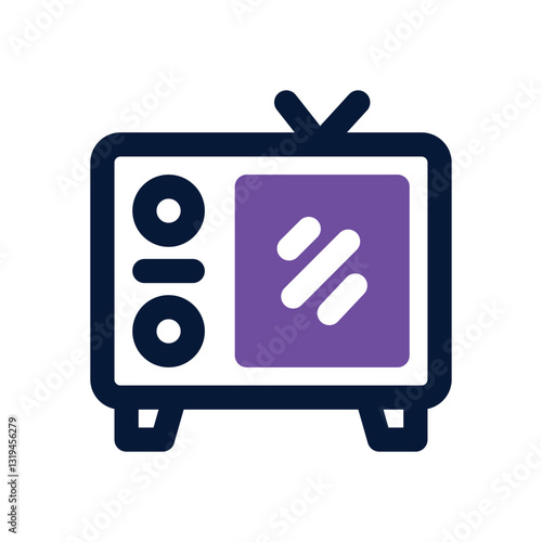 television dual tone icon. Sleek and modern vector icon for websites, mobile apps, marketing materials, and corporate design. Fully scalable and ready to use.