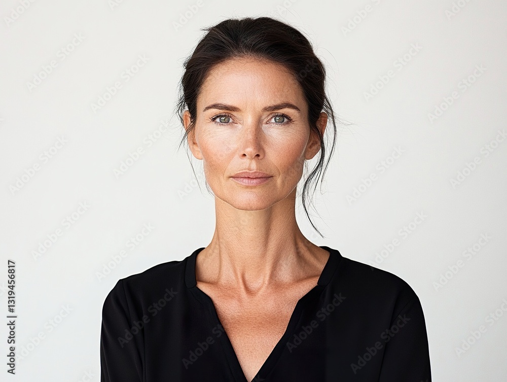 A woman with a serious expression on her face A woman with a serious expression on her face