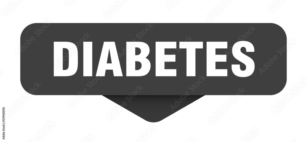 Obraz premium diabetes sticker. diabetes sign on transparent background