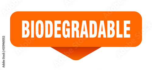 biodegradable sticker. biodegradable sign on transparent background