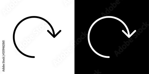 Rotate right icons in black and white colors