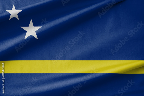 Foto Curacao National Flag Waving in the Wind