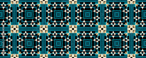 Seamless Native Ornament. Ethnic Strips Chenille.