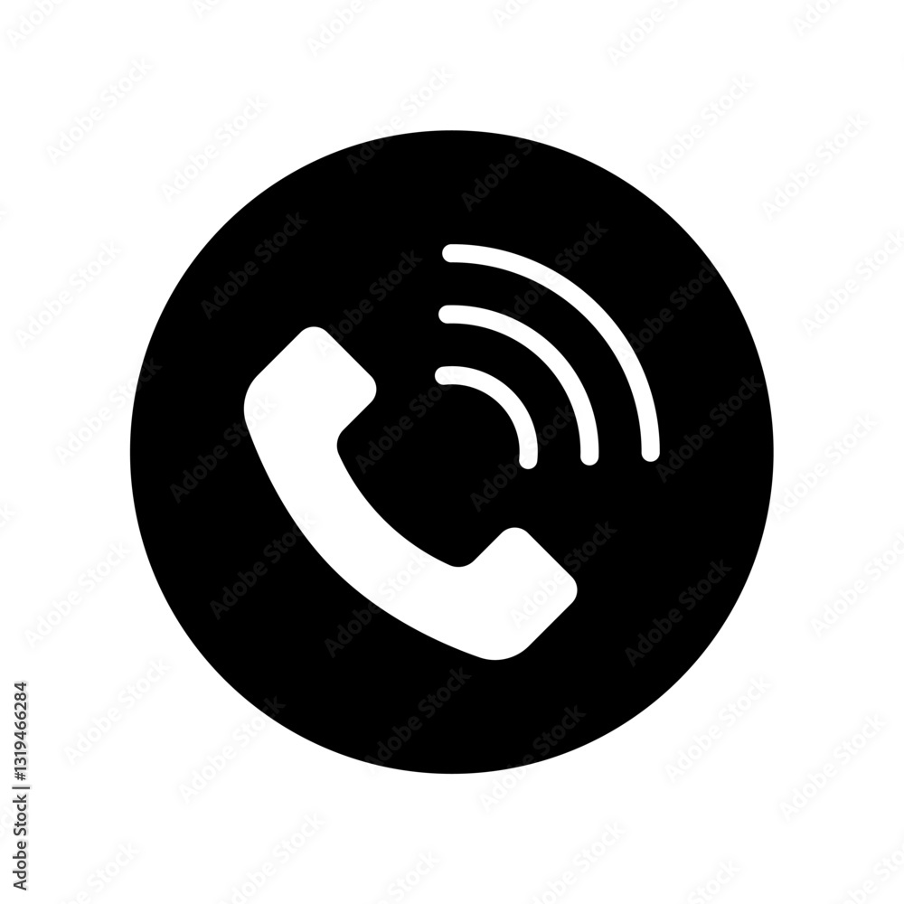 Icon a call, isolated against a clean background. Icon a call, isolated against a clean background.