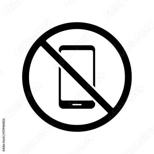Icon a no phone, isolated against a clean background.