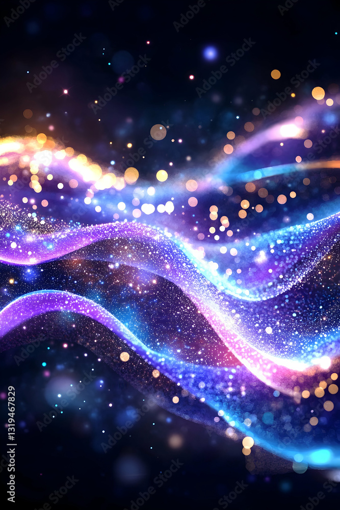 Abstract glowing, vibrant waves of light Abstract glowing, vibrant waves of light
