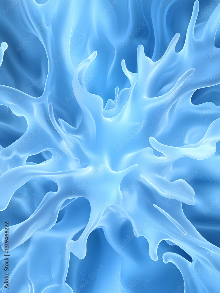 Obraz premium Abstract liquid, light blue, splatter texture