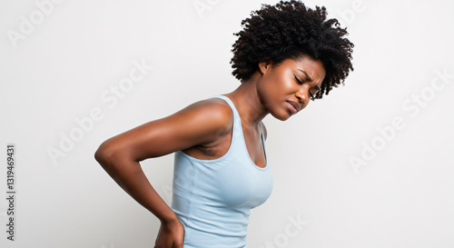 Young Black Woman Experiencing Lower Back Pain