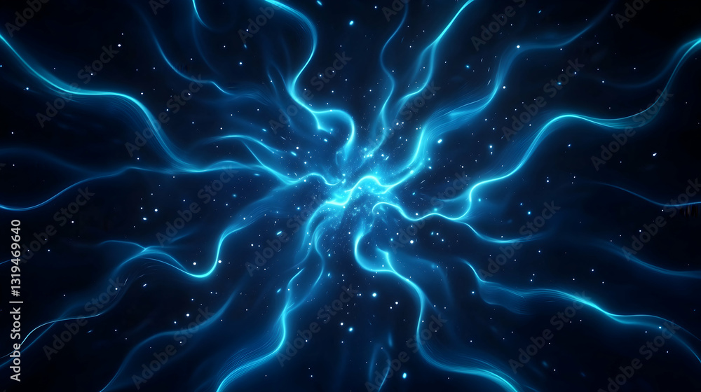 Fototapeta premium Abstract, swirling, luminous, energy flow