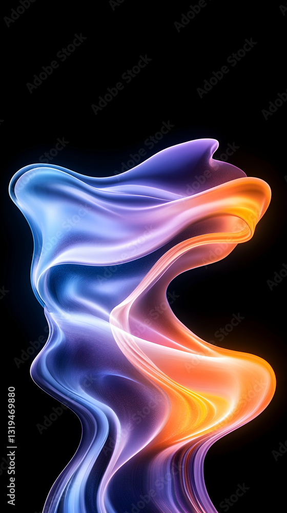 Abstract swirling, vibrant colors, dynamic flow Abstract swirling, vibrant colors, dynamic flow