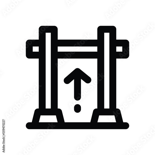 pull up line icon. Clean and minimalist vector icon for websites, mobile apps, presentations, and logos. Fully scalable and customizable for any project.