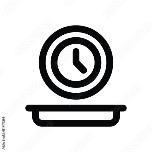 intermittent fasting line icon. Clean and minimalist vector icon for websites, mobile apps, presentations, and logos. Fully scalable and customizable for any project.