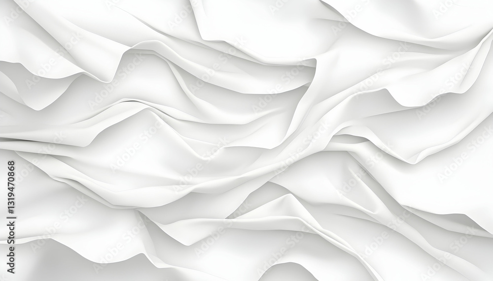 Fototapeta premium Abstract white fabric folds